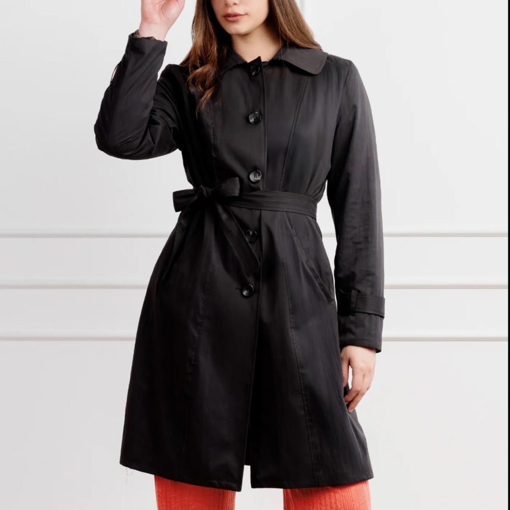 Zara Black Belted Trench Coat